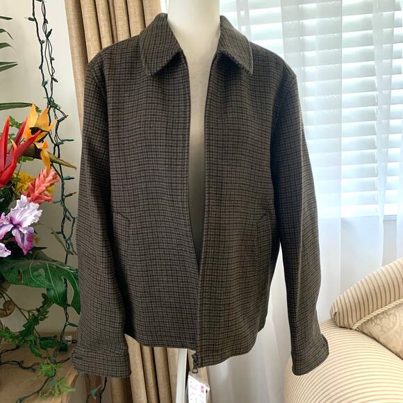 Uniqlo Single Collar Short Jacket | Checked Brown (Unisex) - Picture 5 of 13